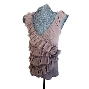 Anthropologie Deletta Purple Sleeveless Blouse Med